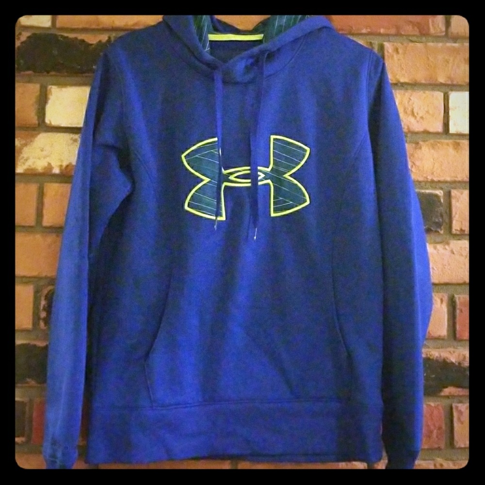 Under Armour blue/neon yellow hoodie